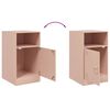 vidaXL Table de chevet rose 34,5x39x62 cm acier
