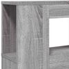 vidaXL T&ecirc;te de lit &agrave; LED sonoma gris 220x18,5x103,5 cm bois ing&eacute;nierie