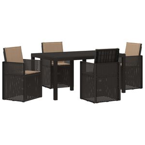 vidaXL Ensemble de salle &agrave; manger pour jardin 5 pc Anthracite et taupe