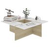 vidaXL Table basse Blanc ch&ecirc;ne sonoma 79,5x79,5x30cm Bois d'ing&eacute;nierie