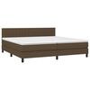 vidaXL Sommier à lattes de lit matelas et LED Marron foncé 200x200 cm