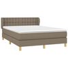 vidaXL Sommier &agrave; lattes de lit avec matelas Taupe 140x190 cm Tissu