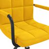 vidaXL Chaise pivotante de salle &agrave; manger Jaune moutarde Velours