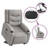 vidaXL Fauteuil inclinable gris nuage tissu