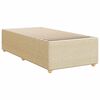 vidaXL Sommier &agrave; lattes de lit avec matelas Cr&egrave;me 80x200 cm Tissu