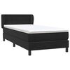 vidaXL Sommier &agrave; lattes de lit avec matelas noir 90x220 cm velours