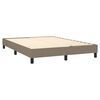 vidaXL Sommier &agrave; lattes de lit avec matelas LED Taupe 140x190 cm Tissu