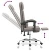 vidaXL Fauteuil de massage inclinable de bureau Taupe Tissu