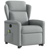 vidaXL Fauteuil de massage inclinable Gris clair Tissu