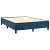vidaXL Sommier &agrave; lattes de lit avec matelas LED Bleu fonc&eacute; 140x200 cm