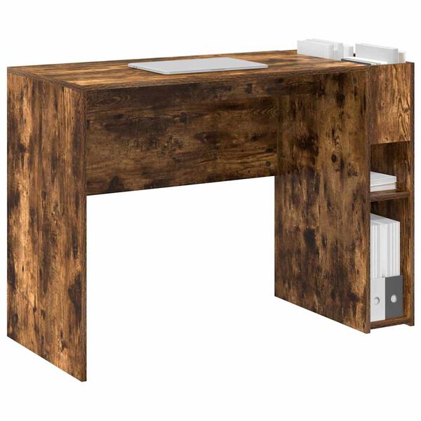 vidaXL Bureau Ch&ecirc;ne fum&eacute; 109 x 50 x 78 cm Bois d'ing&eacute;nierie