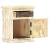 vidaXL Table de chevet Blanc 40 x 30 x 50 cm Bois de manguier massif