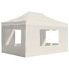 vidaXL Tente de r&eacute;ception pliable avec parois Aluminium 4,5x3 m Cr&egrave;me