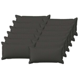 vidaXL Housse de coussin 12 pc HOUTEN Gris fonc&eacute; 40 x 80 cm