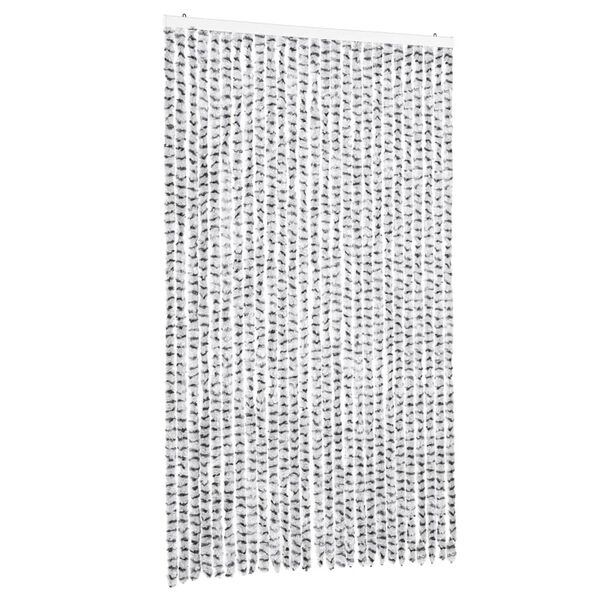 vidaXL Rideau anti-mouches gris clair et gris fonc&eacute; 118x220cm chenille