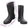 vidaXL Bottes de pluie noir taille 46 PVC