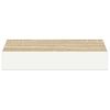 vidaXL &Eacute;tag&egrave;res murales 2 pcs Ch&ecirc;ne et blanc 23x23,5x3,8 cm MDF