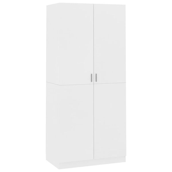 vidaXL Garde-robe Blanc 90x52x200 cm Bois d&rsquo;ing&eacute;nierie