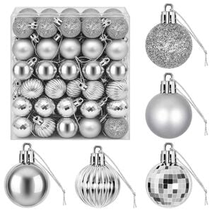 vidaXL Ensemble de boules de No&euml;l 150 pc Argent&eacute; 3 cm Polystyr&egrave;ne