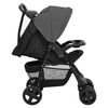 vidaXL Poussette pour b&eacute;b&eacute; 2-en-1 Gris fonc&eacute; et noir Acier