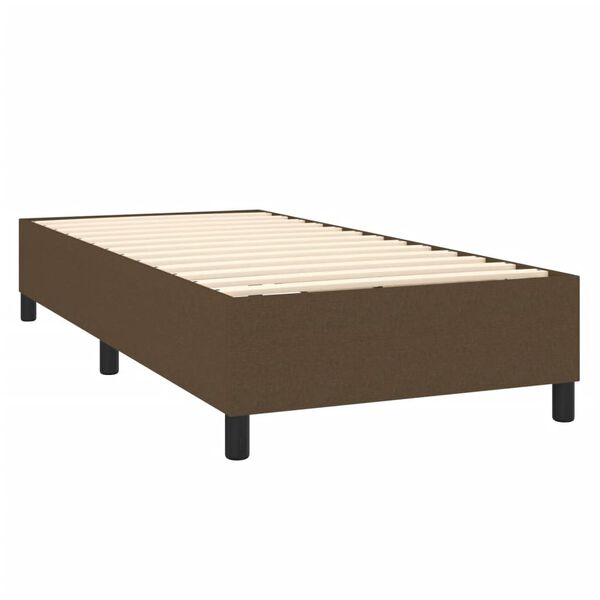vidaXL Sommier &agrave; lattes de lit avec matelas Marron fonc&eacute; 100x200 cm