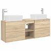 vidaXL Ensemble d'armoire de salle de bain 3 pc Ch&ecirc;ne Sonoma