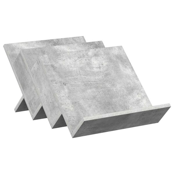 vidaXL &Eacute;tag&egrave;re &agrave; magazines avec &eacute;tag&egrave;re Gris B&eacute;ton 53 x 40 x 28,5 cm