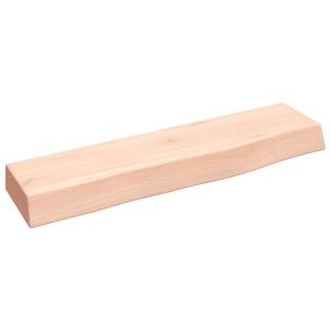 vidaXL &Eacute;tag&egrave;re murale 40x10x4 cm bois de ch&ecirc;ne massif non trait&eacute;