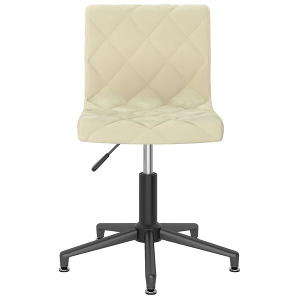 vidaXL Chaises pivotantes &agrave; manger lot de 4 cr&egrave;me velours