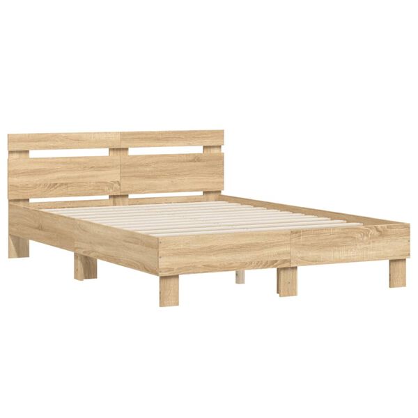 vidaXL Cadre de lit sans matelas chêne sonoma 120x190 cm