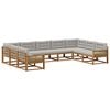 vidaXL Ensemble de canap&eacute;s d'ext&eacute;rieur 9 pc Naturel et gris clair