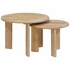 vidaXL Tables basses gigognes 2 pc Blanc &Oslash; 50 x 40 cm