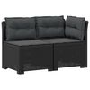 vidaXL Canap&eacute; de jardin 2 places avec coussins look rotin PP