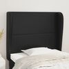 vidaXL T&ecirc;te de lit avec oreilles Noir 103x23x118/128 cm Similicuir