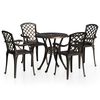 vidaXL Ensemble de bistro 5 pcs Aluminium coul&eacute; Bronze