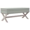 vidaXL Tabouret de rangement Gris clair 110x45x49 cm Velours