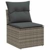 vidaXL Ensemble de canapé de jardin 9 pcs Gris Poly Rattan