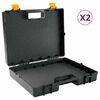 vidaXL Bo&icirc;tes de machine universelles avec mousse Caoutchouc 2 pcs