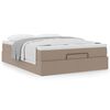 VidaXL Cadre de lit ottoman et matelas cappuccino 140x190cm similicuir