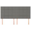 vidaXL T&ecirc;te de lit Gris fonc&eacute; 200x5x118/128 cm Tissu