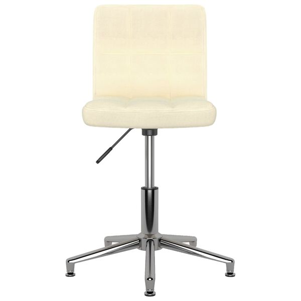 vidaXL Chaise pivotante de salle &agrave; manger Cr&egrave;me Tissu
