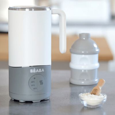 Beaba Appareil à lait bébé Milk Prep 450 ml Blanc et gris