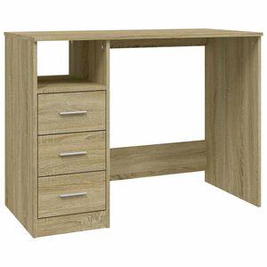 vidaXL Bureau avec tiroirs Ch&ecirc;ne sonoma 102x50x76 cm Bois d'ing&eacute;nierie