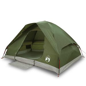 vidaXL Tente de camping &agrave; d&ocirc;me 2 personnes vert olive imperm&eacute;able