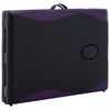 vidaXL Table de massage pliable 2 zones Bois Noir