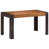 vidaXL Table &agrave; manger 140x70x76 cm Bois de manguier brut massif