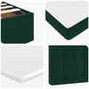 vidaXL Cadre de lit ottoman avec matelas vert fonc&eacute; 120x200 cm velours