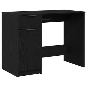 vidaXL Bureau Ch&ecirc;ne noir Bois d'ing&eacute;nierie 100 x 50 x 75 cm