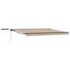 vidaXL Auvent r&eacute;tractable &eacute;lectrique Beige et Anthracite 5 &times; 3,5 m