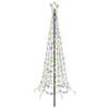 vidaXL Sapin de No&euml;l LED en spirale avec piquet EKENAS 180 cm 220 LED